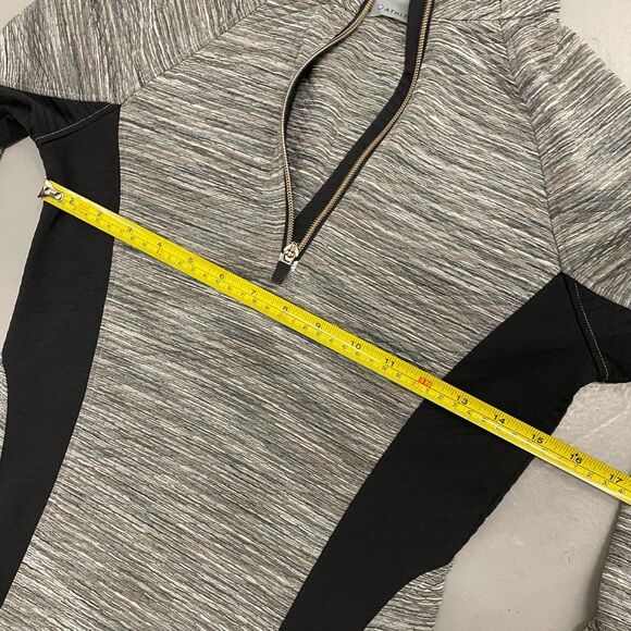 Athleta Snowscape Gray Quilted Half Zip Pullover Size XS Tall - Picture 5 of 15